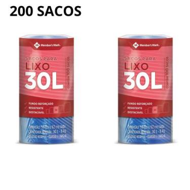 Imagem de Kit 2 rolos saco p/ lixo fundo reforçado 30l members mark pacote com 1