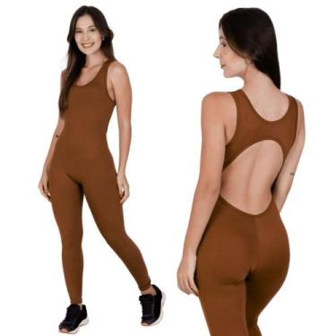 Imagem de Macacão Academia Fitness Liso -c4 SOLANGE - BELLA DA SERRA MODAS, Marr