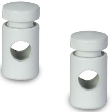 Imagem de Kit Com 2 Desviador De Cabo Para Pendentes Lustre Branco - Geral