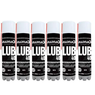 Imagem de Kit 6 Desengripante Lubrificante LUB 40 - Radnaq 300ML