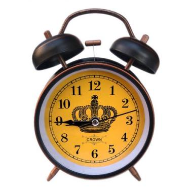 Imagem de Despertador Retro Crown Style Twin Bell Non Ticking - Yiweisai