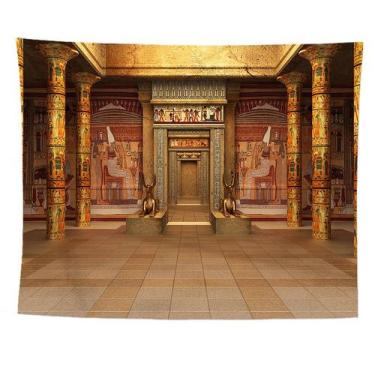 Imagem de Tapeçaria de parede em microtecido do Egito Antigo 150x130cm - Yiweisa