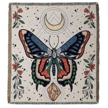 Imagem de Tapeçaria, borboleta, microtecido de parede, 130 x 160 cm, estética de