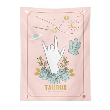 Imagem de Tapeçaria Taurus Wall Room Aesthetic 150x112cm, microtecido - yiweisai