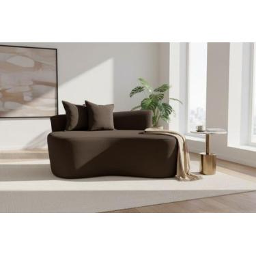 Imagem de Namoradeira Sofá Feijão Hana 130cm Orgânica Veludo - Mansão Decor