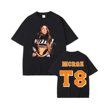 Imagem de Camiseta Vintage Oversized Unissex De Algodão Com Estampa Da Cantora T