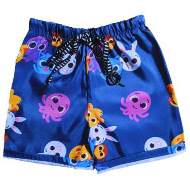 Imagem de Short infantil tactel Mauricinho Bolofofos Safari menino - IEL, 1 ano