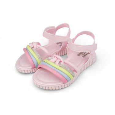 Imagem de Sandália Infantil Menina Pampili Candy Nó Strass Colorida