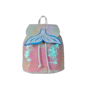 Imagem de Bolsa Mochila Feminina Costas Infantil Juvenil Escolar Menina Brilhant