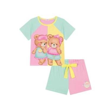 Imagem de Pijama Curto Infantil Menina Ursinhas de Pijamas Kukiê-Feminino