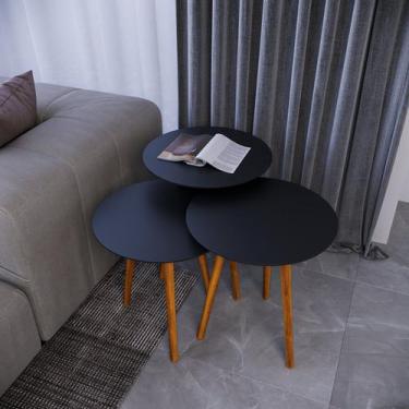 Imagem de Trio Mesa Lateral de Canto 56cm X 45cm X 45cm - Previlege