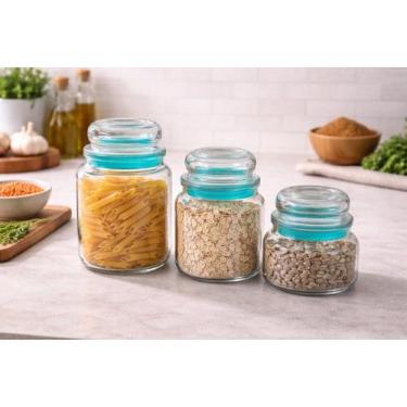 Imagem de Conjunto 3 Potes Heméticos de Vidro - Sortida - Fratelli