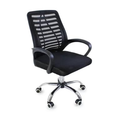 Imagem de Cadeira De Escritório Esteirinha Mesh, Ergonômica Giratória, Preto