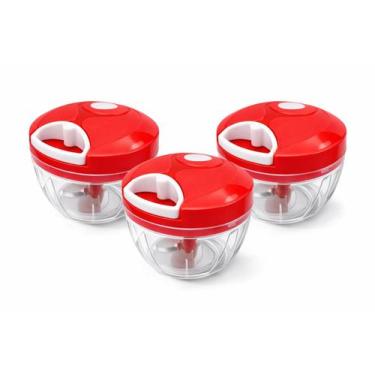 Imagem de Kit 3 Processador Manual de Alimentos 3 lâminas 500 ml - Michelon