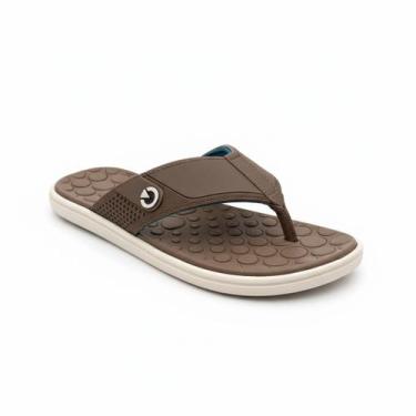 Imagem de Chinelo Masculino Cartago Marrom Anatômico -, 42, Bege, Marrom, Azul