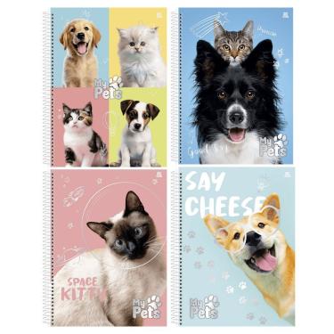 Imagem de Caderno Espiral Capa Dura São Domingos My Pets - Animativa com 80 Folhas Pautadas Formato 200X275MM 1 Matéria