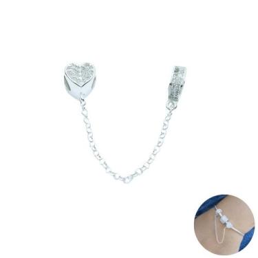 Imagem de Trava Para Pulseira De Berloques Cravejada Em Prata 925 - MIT Joias, C