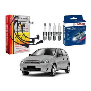 Imagem de Kit Vela Cabo Bosch Corsa Novo 1.0 Flex 2005 A 2012