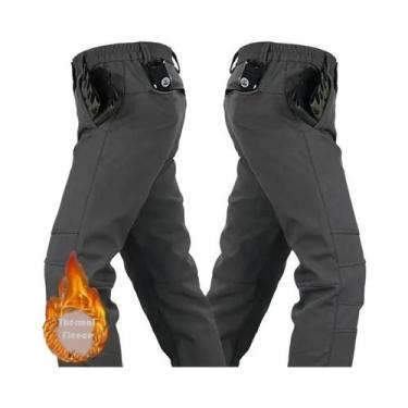 Imagem de Calças Cargo Táticas Militares Masculinas Impermeáveis De Fleece Quent