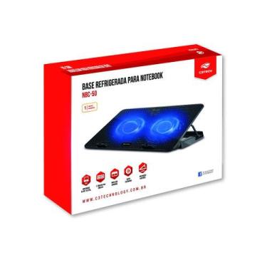 Imagem de Suporte Notebook Base Refrigerada 15,6 2 Cooler 12cm NBC50BK - C3Tech