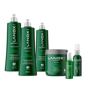 Imagem de kit força e resistência lanox (sh,masc,cond,cp,tônico,oleo finaliz) - 
