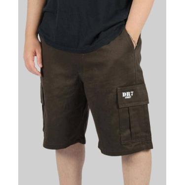 Imagem de Bermuda DR7 Street Cargo Classic Logo - Marrom, G2