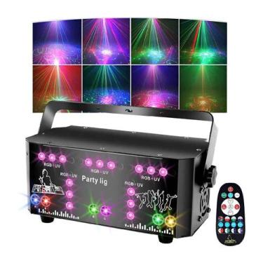 Imagem de Laser show Dj Palco 21 luzes Para Festa Com Lentes Modernas - Império 
