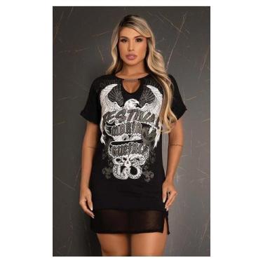Imagem de Vestido long shirt mix festival maria gueixa, P, Preto
