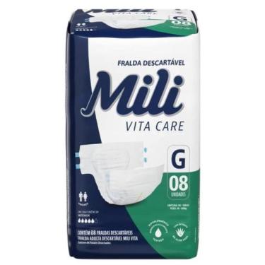 Imagem de Fralda Geriátrica Mili Vita Care Tam G com 8 Un - Mili