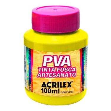Imagem de Tinta artesanato 100ml amarelo limão Acrilex