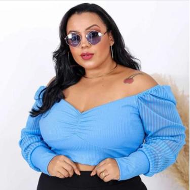Imagem de Cropped plus size - DM Rocha , Laranja