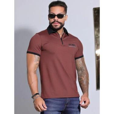 Imagem de Camisa Masculina Pitbull Lançamento Ref 85886, Marrom, GG, algodão