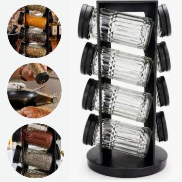 Imagem de Porta Tempero Condimento Giratório 8 Potes de Vidro Wellmix