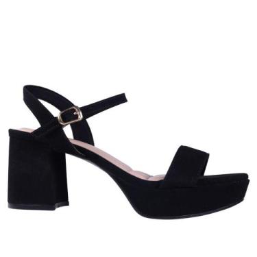 Imagem de Sandália Plataforma Feminina Zariff em Nobuck 5031-358 Preto, 38