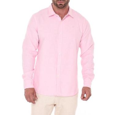 Imagem de Camisa Social Slim Fit Masculina Camisa de Linho Casual Lili - Lilih-L