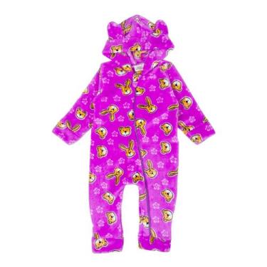 Imagem de Macacão Pelúcia Fleece Bebe Infantil Zíper Quentinho P/ Frio - AG Indu