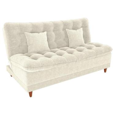 Imagem de Sofa Cama 2 Lugares 185 cm Duda Tecido Boucle F492 Natural Milani Stor