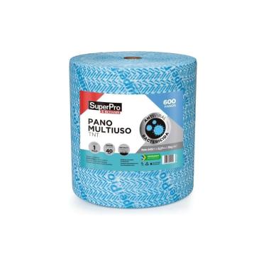 Imagem de Pano Multiuso Tnt 600 Unidades 240m 35g para Limpeza Profissional e Doméstica Azul Superpro Bettanin