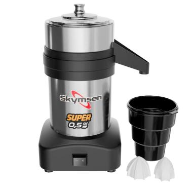 Imagem de Extrator de Suco Profissional ESB SUPER-N 0,5 CV Inox para Laranja e Limão Skymsen Bivolt