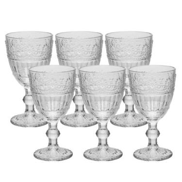 Imagem de Jogo 6 Taça de Cristal Ecológico para Água Suco Mauve 320ml Transparen