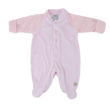 Imagem de Macacão Infantil Feminino Sonho Mágico Longo Tricô Rosa - 131882, P