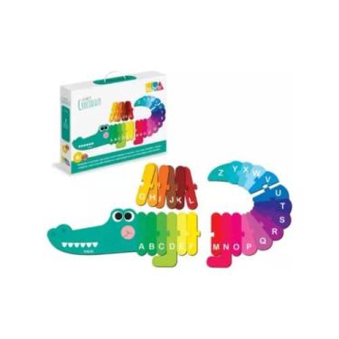 Imagem de Alfabeto do Crocodilo Em MDF Educativo Babebi 7024