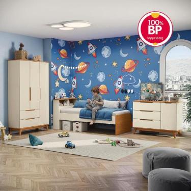Imagem de Quarto Infantil Completo 3 Peças Crescer Kappesberg Argila/Jequetiba
