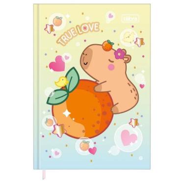 Imagem de Caderneta (Pequena) Costurada Petit Capivara 96 Folhas Decoradas 10,5 