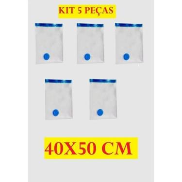 Imagem de KIT 5 Sacos Ou Bomba Tomada 110V Para Embalar Á Vácuo Para Organização