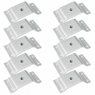 Imagem de Kit com 10 Chapinhas Chapa Inclinada 10o Fixação Pés Palito Cromado