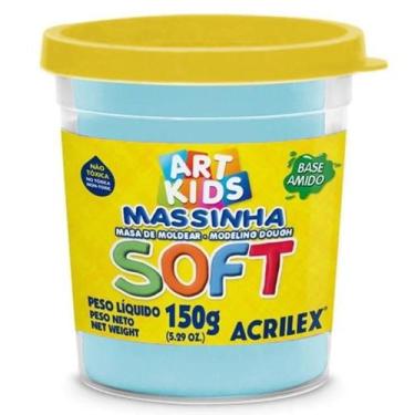 Imagem de Massa De Modelar 150gr Acrilex Soft Azul Bebê MASSA DE MODELAR 150GR A