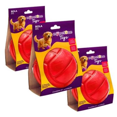 Imagem de Combo 3 Bola Lisa TR 85 Mypetone - Vermelho
