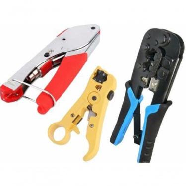 Imagem de Kit Alicate Compressão e Alicate Grimpar Rj45 Rj11 Decapador - MASTERT