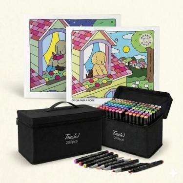 Imagem de Kit livro de Colorir Original Bobbie Goods com Canetinhas Touch 262 Co